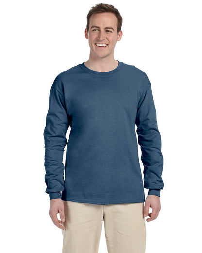 Gildan Adult Ultra Cotton® Long-Sleeve T-Shirt G240 #color_INDIGO BLUE