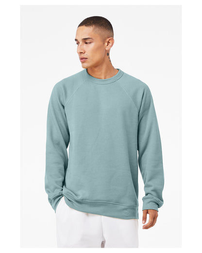 BELLA + CANVAS Unisex Sponge Fleece Crewneck Sweatshirt 3901 #color_HTHR BLUE LAGOON