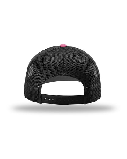 Richardson Low Pro Trucker Cap 115 #color_Hot Pink/ Black