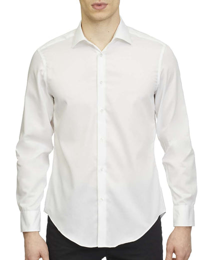 Calvin Klein Non-Iron Pincord Slim-Fit Shirt 18CC110 #color_White