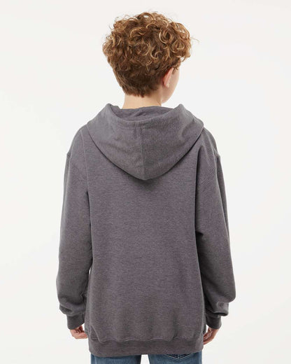 M&O Youth Fleece Pullover Hoodie 3322 #colormdl_Heather Grey