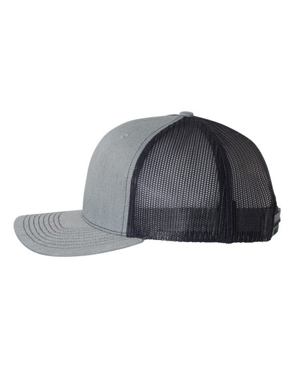 Richardson Snapback Trucker Cap 112 #color_Heather Grey/ Navy