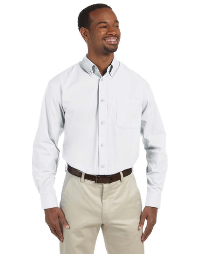 Harriton Men's Essential Poplin M510 #color_WHITE