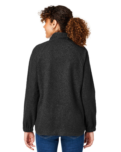 North End Ladies' Aura Sweater Fleece Quarter-Zip NE713W #color_BLACK