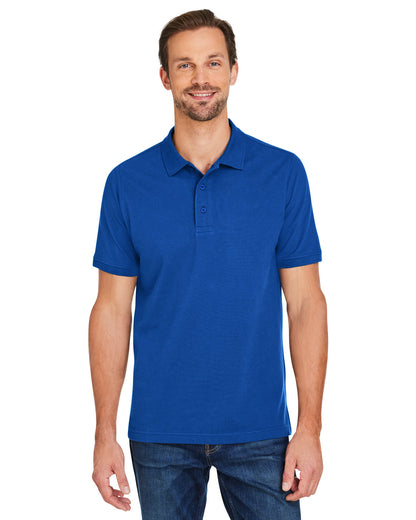 Harriton Men's Valiant Cotton Snag Protect Polo M205 #color_TRUE ROYAL