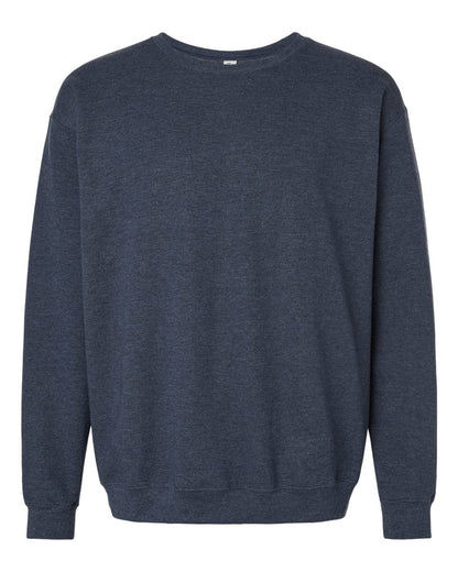 M&O Unisex Crewneck Fleece 3340 #color_Heather Navy