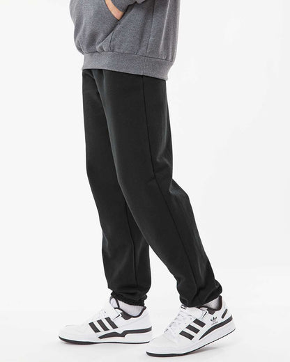 King Fashion Pocketed Sweatpants with Elastic Cuffs KF9012 #colormdl_Black