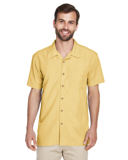 Harriton Men's Barbados Textured Camp Shirt M560 #color_PINEAPPLE