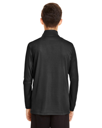Team 365 Youth Zone Performance Quarter-Zip TT31Y #color_BLACK