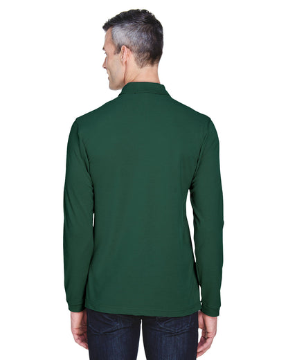 Harriton Men's Easy Blend™ Long-Sleeve Polo M265L #color_HUNTER