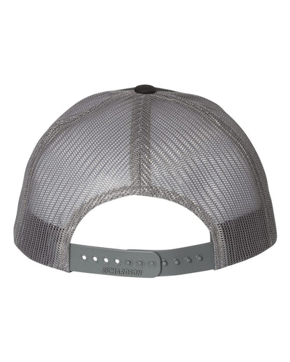 Richardson Low Pro Trucker Cap 115 #color_Black/ Charcoal