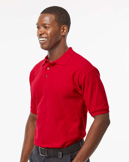 M&O Ring-Spun Piqué Polo 7002 #colormdl_Bright Red