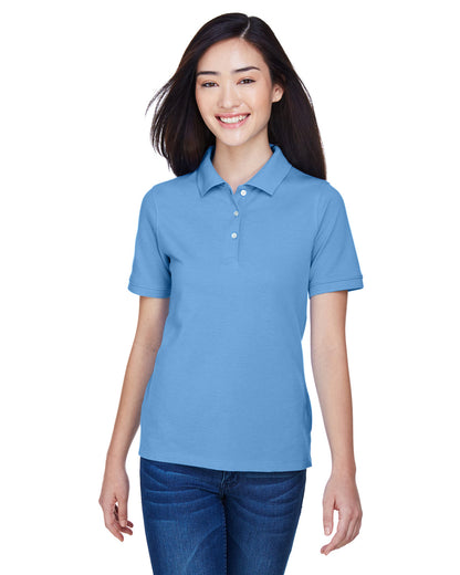 Harriton Ladies' Easy Blend™ Polo M265W #color_LT COLLEGE BLUE