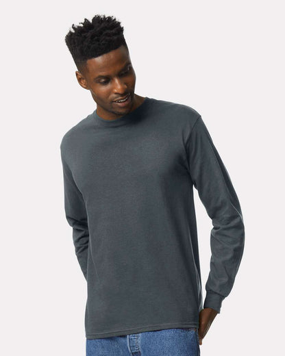 Gildan Ultra Cotton® Long Sleeve T-Shirt 2400 #colormdl_Dark Heather