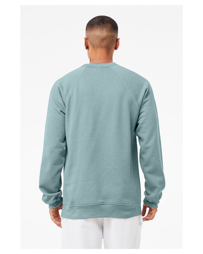 BELLA + CANVAS Unisex Sponge Fleece Crewneck Sweatshirt 3901 #color_HTHR BLUE LAGOON