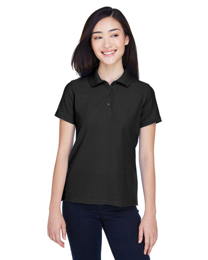 Harriton Ladies' Blend-Tek™ Polo M280W #color_BLACK