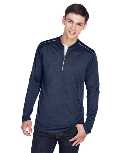 Core365 Men's Kinetic Performance Quarter-Zip CE401 #color_CLASSC NVY / CRBN