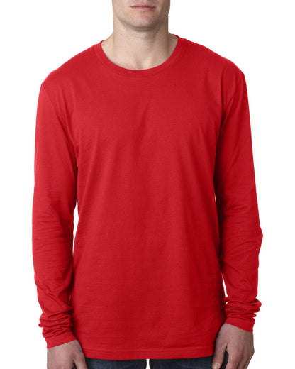 Next Level Apparel Men's Cotton Long-Sleeve Crew N3601 #color_RED