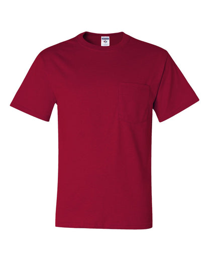 JERZEES Dri-Power® 50/50 Pocket T-Shirt 29MPR #color_True Red