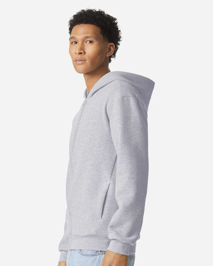 American Apparel ReFlex Fleece Full-Zip Hoodie RF497 #colormdl_Heather Grey