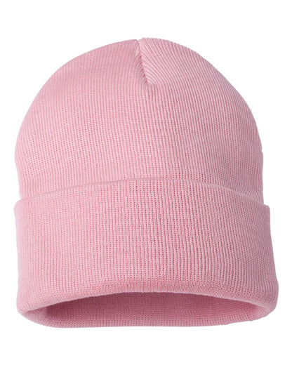 Sportsman 12" Solid Cuffed Beanie SP12 #color_Pink