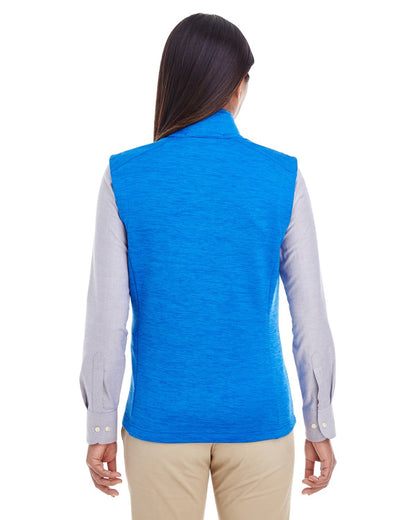 Devon & Jones Ladies' Newbury Mélange Fleece Vest DG797W #color_FRENCH BLUE HTHR