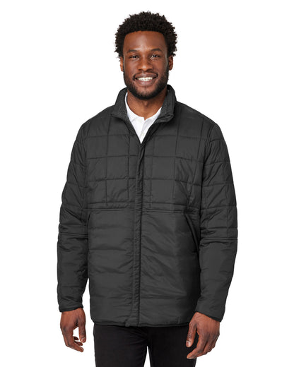 North End Unisex Aura Fleece-Lined Jacket NE721 #color_BLACK