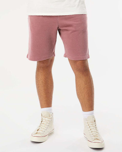 Independent Trading Co. Pigment-Dyed Fleece Shorts PRM50STPD #colormdl_Pigment Maroon