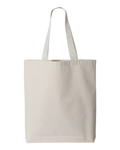 Q-Tees 11L Canvas Tote with Contrast-Color Handles Q4400 #color_Natural/ Natural