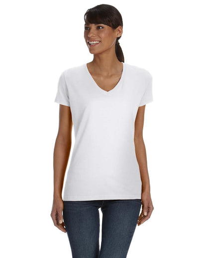 Fruit of the Loom Ladies' HD Cotton™ V-Neck T-Shirt L39VR #color_WHITE