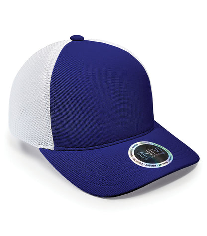 INIVI Tenfour 2 Panel Trucker Cap IV162 #color_Royal/White