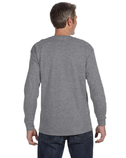 Gildan Adult Heavy Cotton™ Long-Sleeve T-Shirt G540 #color_GRAPHITE HEATHER