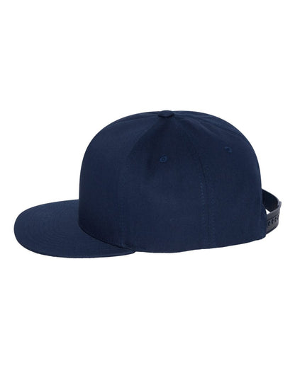 YP Classics Five-Panel Cotton Twill Snapback Cap 6007 #color_Navy