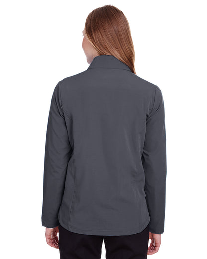 North End Ladies' Quest Stretch Quarter-Zip NE401W #color_CARBON / BLACK