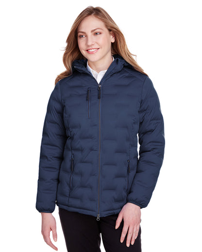 North End Ladies' Loft Puffer Jacket NE708W #color_CLASSC NVY / CRBN