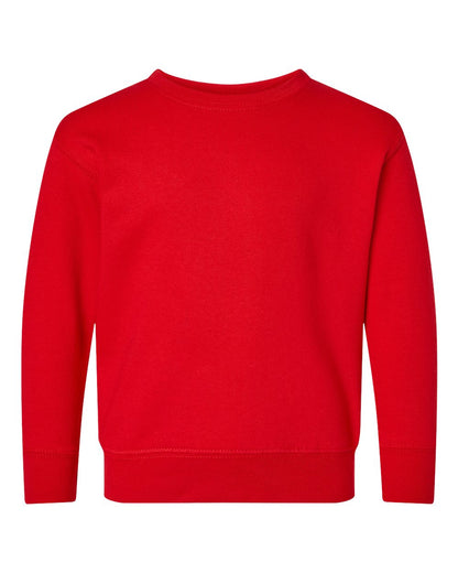 Rabbit Skins Toddler Fleece Crewneck Sweatshirt 3317 #color_Red