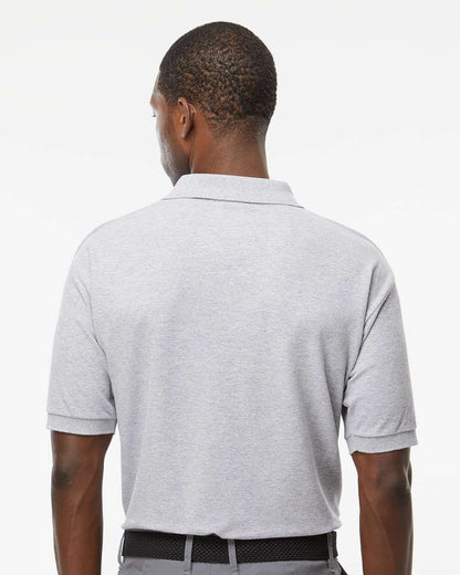 M&O Ring-Spun Piqué Polo 7002 #colormdl_Athletic Grey