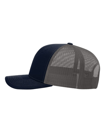 Richardson Snapback Trucker Cap 112 #color_Navy/ Charcoal