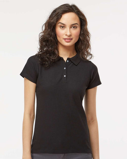 M&O Women's Soft Touch Polo 7007 #colormdl_Fine Black