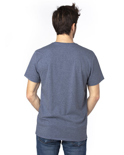 Threadfast Unisex Ultimate CVC T-Shirt 100A #color_NAVY HEATHER