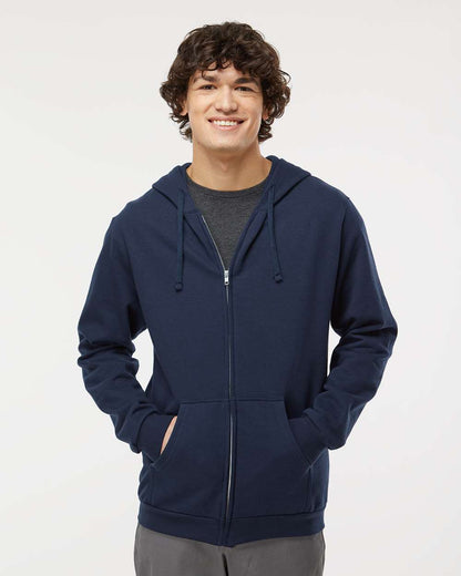 M&O Unisex Zipper Fleece Hoodie 3331 #colormdl_Navy