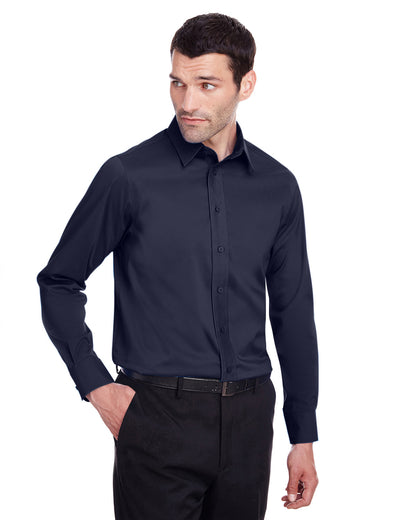 Devon & Jones Men's Crown Collection® Stretch Broadcloth Slim Fit Woven Shirt DG560 #color_NAVY