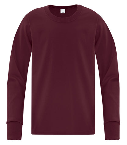 Atc Everyday Collection Everyday Cotton L/S Yth Tee ATC1015Y #color_Maroon