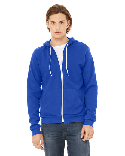 BELLA + CANVAS Unisex Sponge Fleece Full-Zip Hooded Sweatshirt 3739 #color_TRUE ROYAL