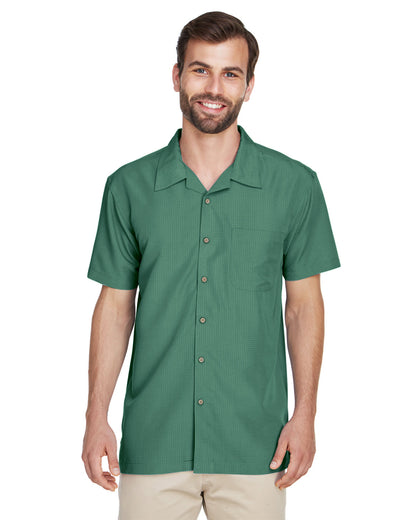 Harriton Men's Barbados Textured Camp Shirt M560 #color_PALM GREEN