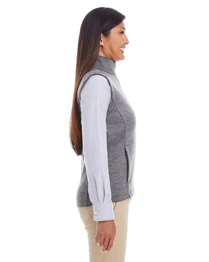 Devon & Jones Ladies' Newbury Mélange Fleece Vest DG797W #color_DARK GREY HEATHR