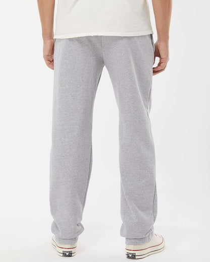 King Fashion Pocketed Open Bottom Sweatpants KF9022 #colormdl_Athletic Grey