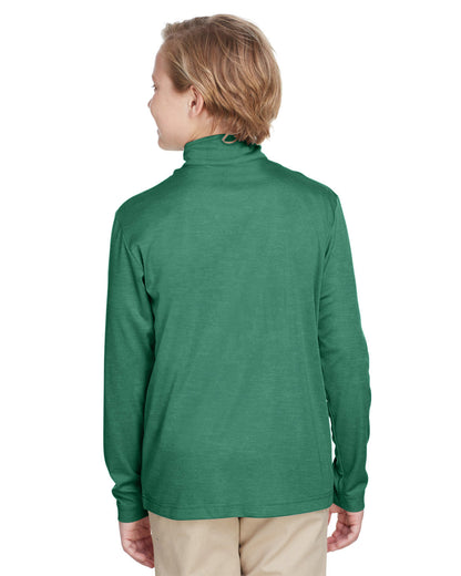 Team 365 Youth Zone Sonic Heather Performance Quarter-Zip TT31HY #color_SP FOREST HTHR