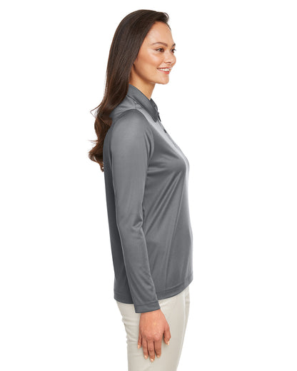 Team 365 Ladies' Zone Performance Long Sleeve Polo TT51LW #color_SPORT GRAPHITE