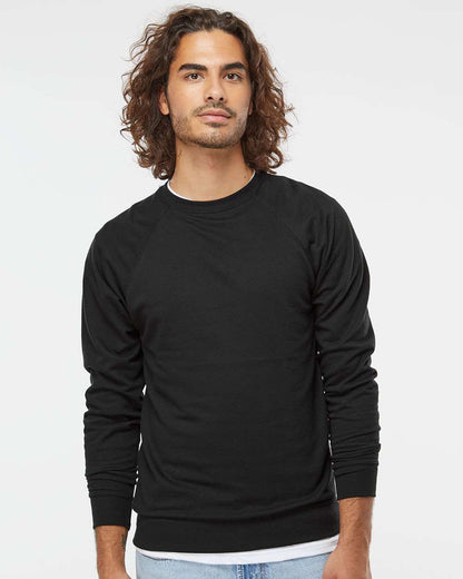 Independent Trading Co. Icon Lightweight Loopback Terry Crewneck Sweatshirt SS1000C #colormdl_Black